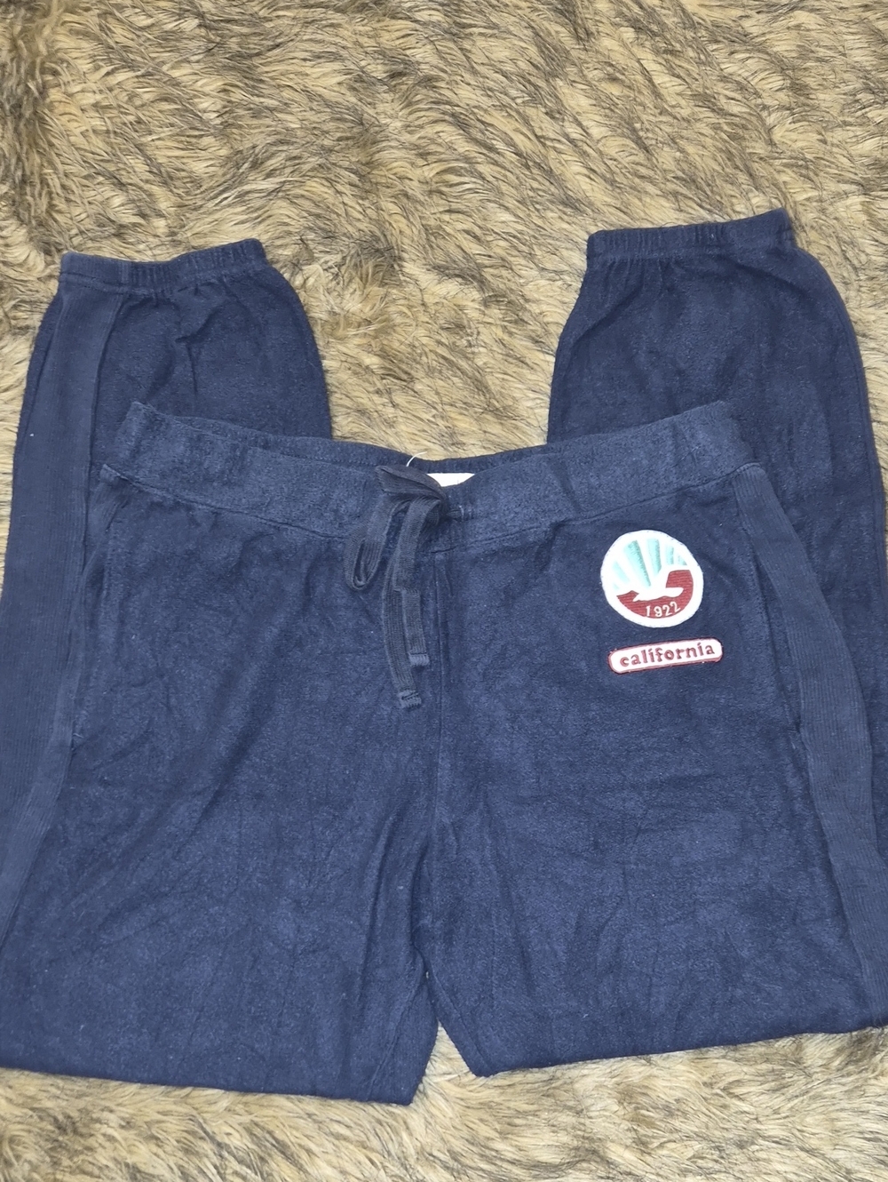 Hollister Navy California Logo Sweatpants